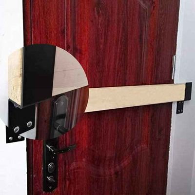 OEM Custom Black Powder Coated Stamping Metal U Shape Door Barricade Brackets