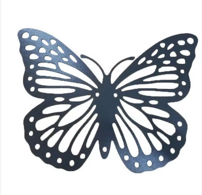 Tecnologia di taglio laser argento delicato farfalla arte decorazione supporto modello personalizzazione