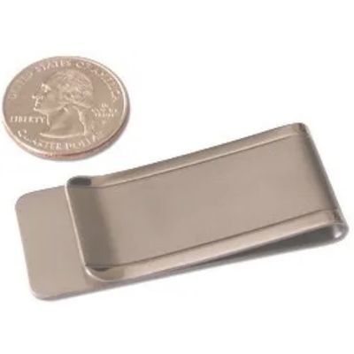 Clampette a penna di denaro Standard Custom Punching Label Holder Acciaio inossidabile Slim Card Id Uomini Donne Portafoglio Metalli Parts Stamping