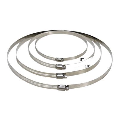 Clampe per tubi di gomma di acciaio inossidabile INOX 304 resistente R tipi di tubature Clampe per tubi a chiusura rapida