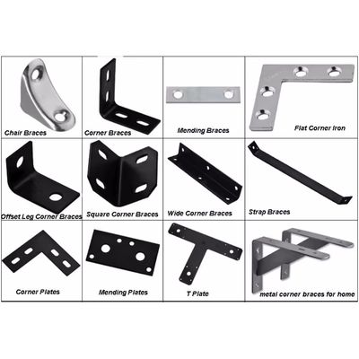 Parete montato angolo supporto in acciaio inossidabile metallo supporto angolo per legno