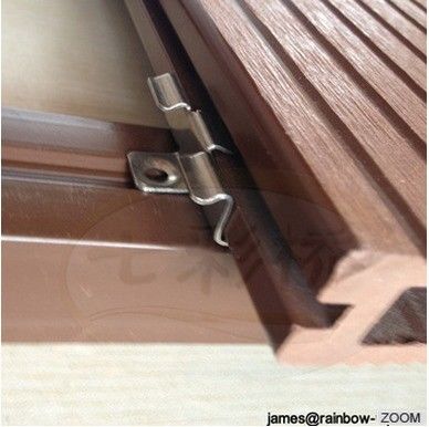 Clips di rivestimento in acciaio inossidabile WPC per connettori in legno