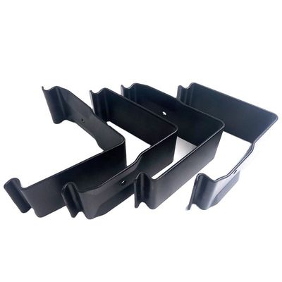 Stampaggio in lamiera di metallo fabbricazione su misura rivestimento elettronico nero zinco acciaio compensato riutilizzabile scatola di legno clip di scatola di metallo