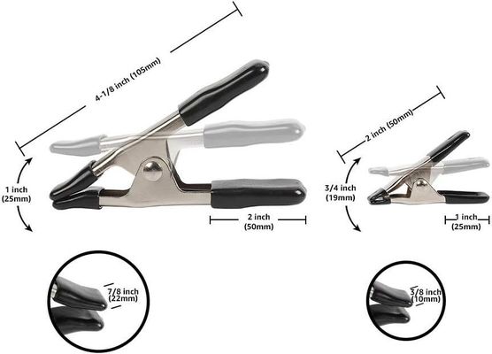 Clampe con maniglie in PVC per la lavorazione del legno
