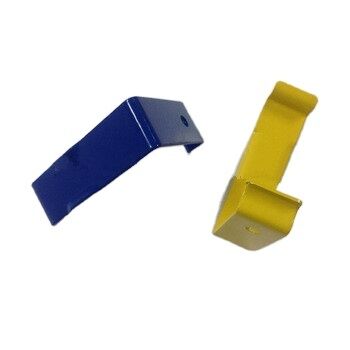 Clip per cassa con profilo a gradino verniciato a polvere per scatole di legno - Blu e Giallo